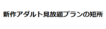 新作アダルト見放題プランの短所