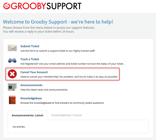 サポートページ(GROOBYSUPPORT)