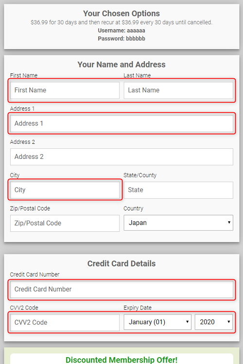 Credit or Debit card